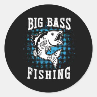 Fisher Gift Big Fishing Runder Aufkleber