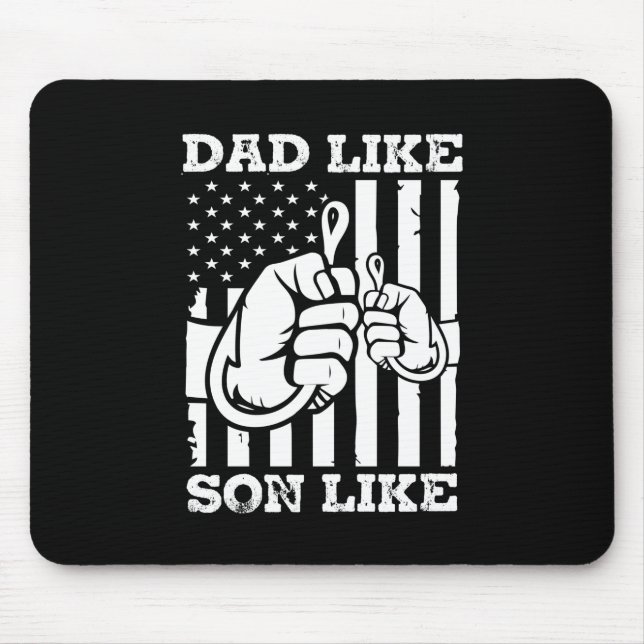 Fisher Gift Vater wie Son like Mousepad (Vorne)