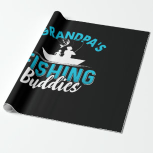 Fisher Grandpa Fishing Friends Geschenkpapier