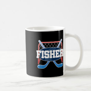 Fisher Name Jungen Hockey Spielen Eis Rasen Feld S Kaffeetasse