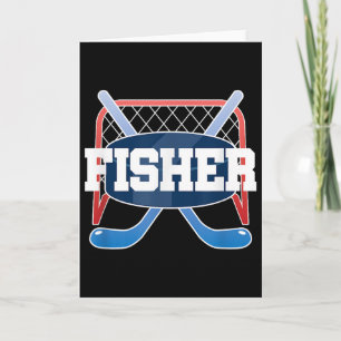 Fisher Name Jungen Hockey Spielen Eis Rinne Feld S Karte