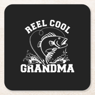 Fisher Reel Cool Oma Rechteckiger Pappuntersetzer