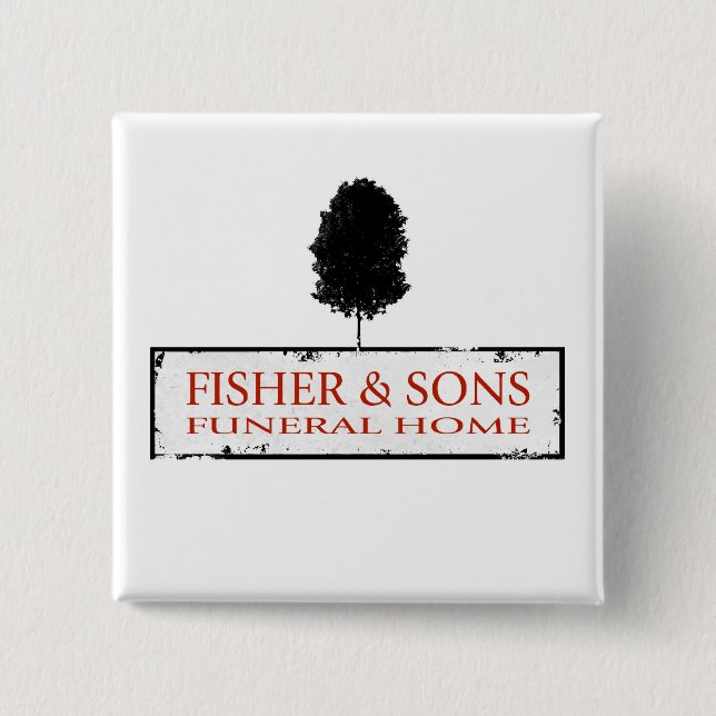 Fisher- u. Sohn-Begräbnis-Zuhause Button (Vorderseite)