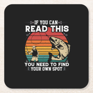 Fisher, wenn Sie das lesen können Rechteckiger Pappuntersetzer