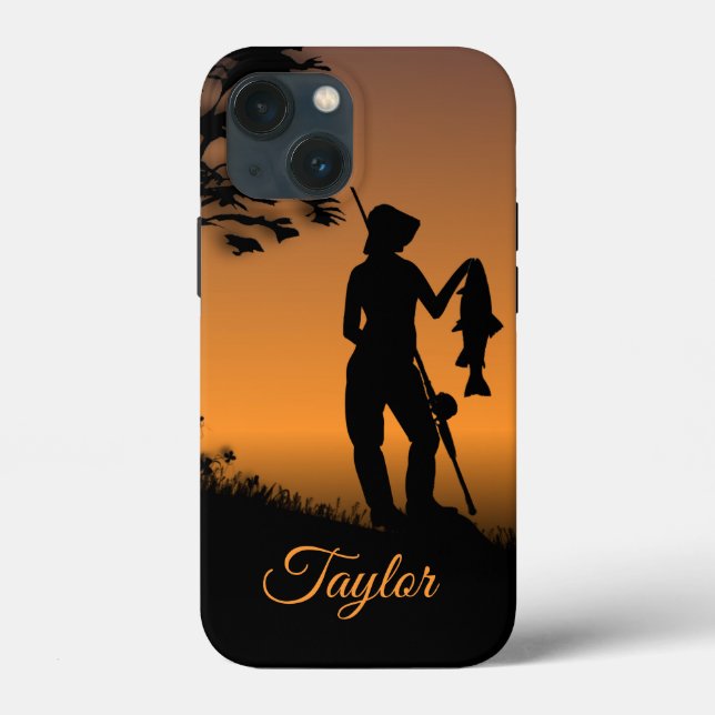 Fisher Woman bei Dusk Personal Case-Mate iPhone Hülle (Rückseite)