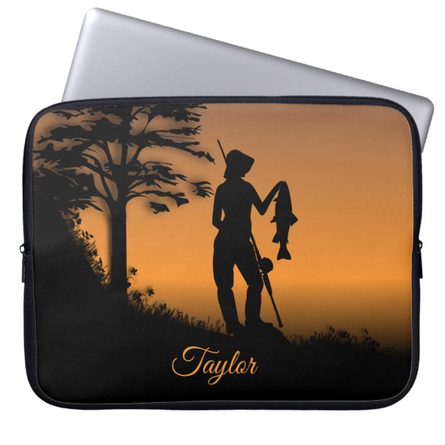 Fisher Woman bei Dusk Personal Laptopschutzhülle (Vorderseite)