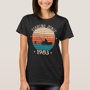 Fisherman Angler geboren 1983 Geburtstagsgeschenk T-Shirt