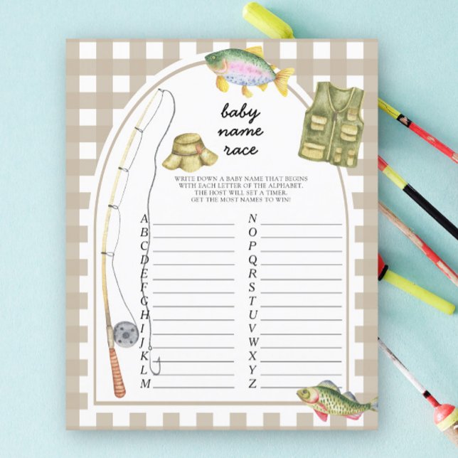 Fisherman baby Dusche - Baby name race game (Von Creator hochgeladen)