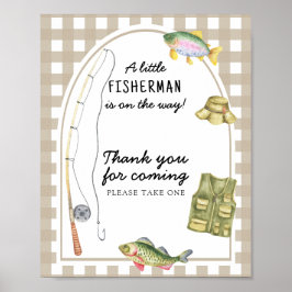 Fisherman baby Dusche - Danke, dass du gekommen bi Poster