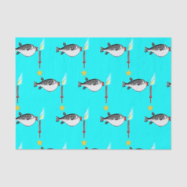Fisherman Birthday Gift Seidenpapier (Vorderseite)