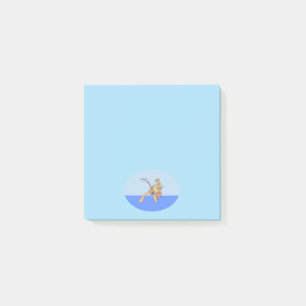 Fisherman Blue Note Pads Post-it Klebezettel
