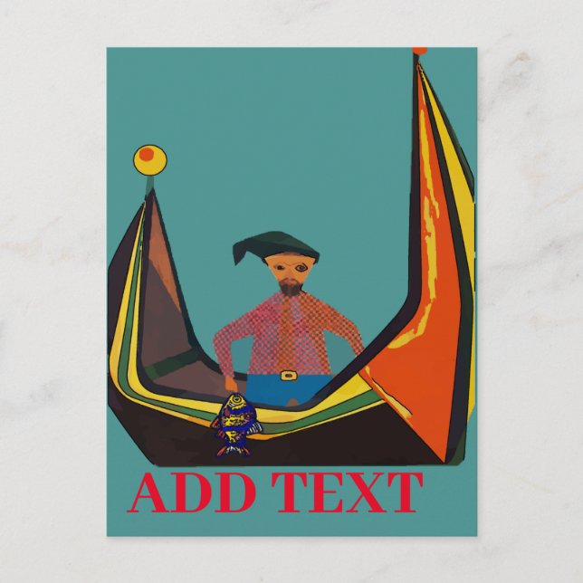 Fisherman, editieren Text Postcard Postkarte (Vorderseite)