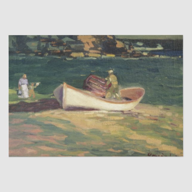 Fisherman in Cape Elizabeth (Maine, USA) Seidenpapier (Vorderseite)