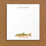 Fisherman Rainbow Trout Stationery Notizblock<br><div class="desc">Künstlerisch bemalt Regenbogenforelle.</div>