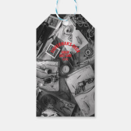 Fisherman’s Deck Black and White Gift Tag Geschenkanhänger