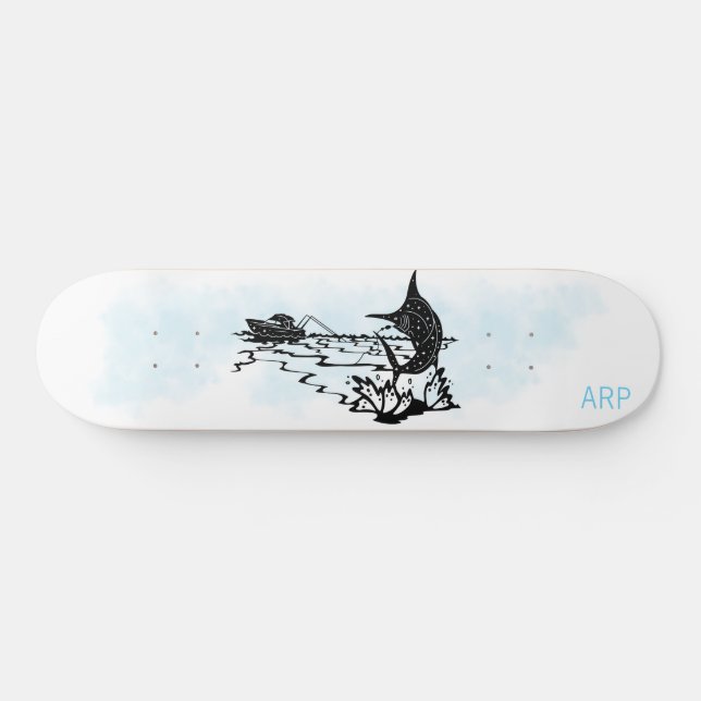 *~* FISHERMAN - Schwertfischfänger Skateboard (Horizontal)