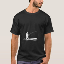 Fisherman Silhouette Boat Fishing T-Shirt