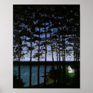 Fisherman's Hütte 1860 von Harald Sohlberg Poster