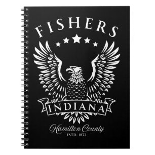Fishers Hamilton Landkreis Indiana Vintag Eagle Notizblock