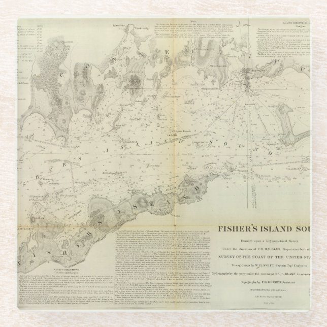 Fishers Insel-Ton Glasuntersetzer (Vorderseite)