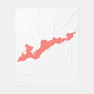Fishers Island Fleece-Decke – Pink/Weiß – Solo Fleecedecke