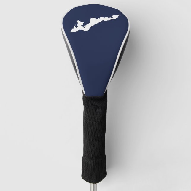 Fishers Island Logo Golf Club Cover - Navy/White Headcover (Vorderseite)
