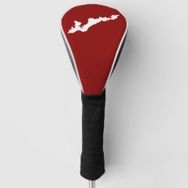 Fishers Island Logo Golf Club Cover - Red/White Headcover