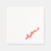 Fishers Island Logo Paper Napkins - Korallen