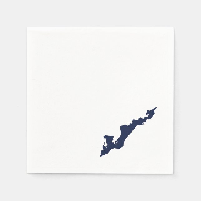 Fishers Island Logo Paper Napkins - Marine Serviette (Vorderseite)