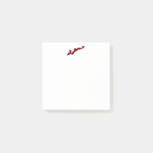 Fishers Island Logo Post-its - Red Post-it Klebezettel (Vorderseite)