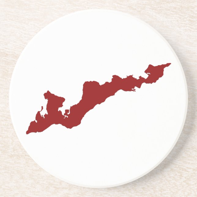 Fishers Island Logo Untersetzer - Red (Vorne)