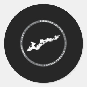 Fishers Island New York Runder Aufkleber