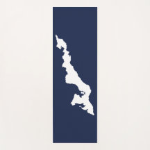 Fishers Island Yoga Mat - weiß/blau