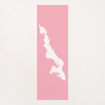 Fishers Island Yoga Mat - Weiß/Rosa