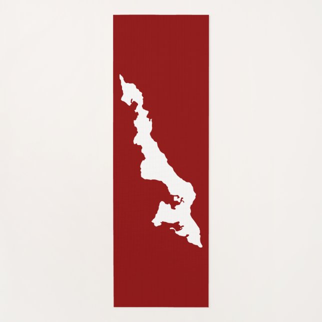 Fishers Island Yoga Mat - weiß/rot Yogamatte (Vorderseite)