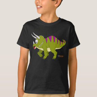 Fishfry conçoit le T-shirt foncé de Triceratops