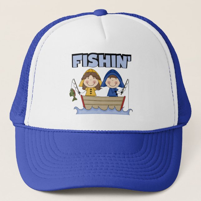 Fishin Boots-T - Shirts und Geschenke Truckerkappe (Vorderseite)