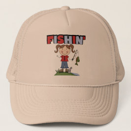 Fishin Mädchen-T - Shirts und Geschenke Truckerkappe