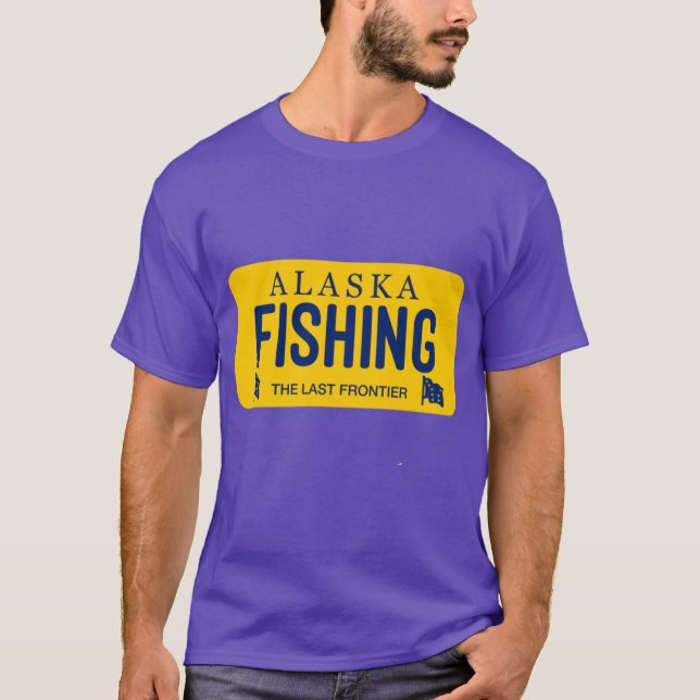 Fishing Alaska License Plate T-Shirt (Vorderseite)
