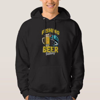 Fishing And Beer Sizzle Fishing Fisherman Saying F Hoodie