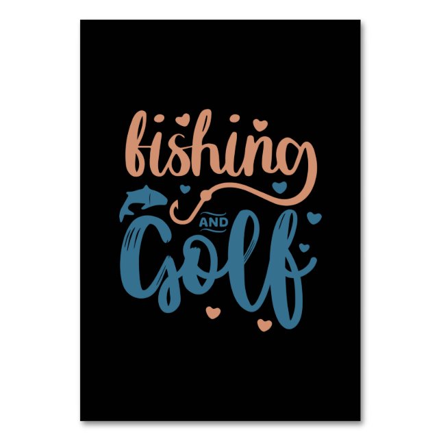 Fishing And Golf Tischnummer (Vorderseite)