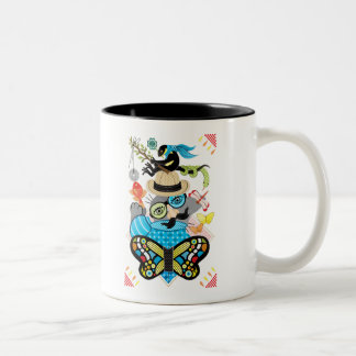 Fishing and Nose Glasses (Remake) Zweifarbige Tasse