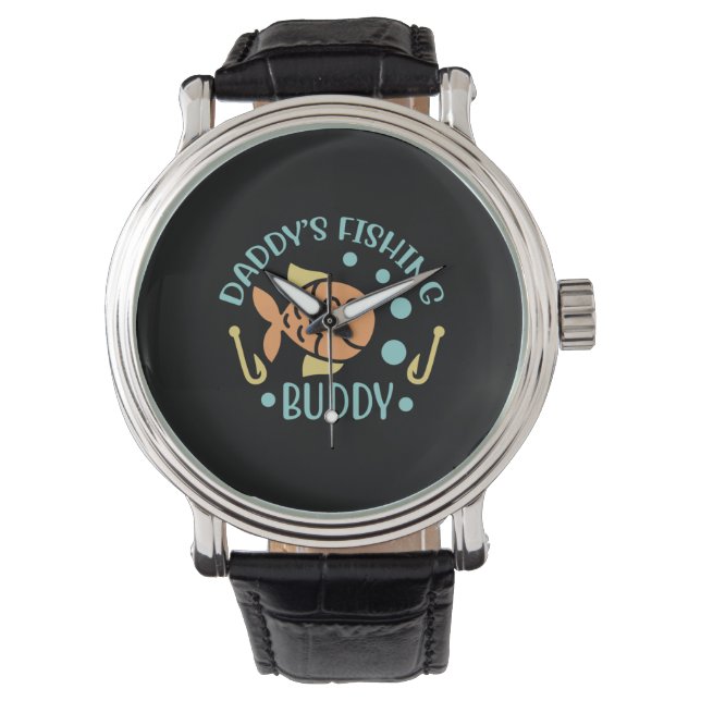 Fishing Art Daddy Fishing Friends Armbanduhr (Vorderseite)