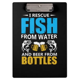 Fishing Art I Rescue Fish From Water Klemmbrett