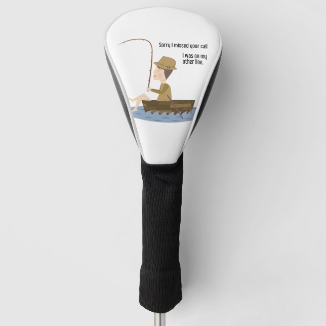 Fishing Blue Funny Sorry vermisst Ihr Call-Angebot Golf Headcover (Vorderseite)