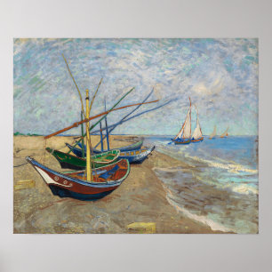 Fishing Boars on the Beach at Saintes Maries 1888  Poster