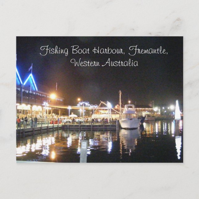 , Fishing Boat Harbour, Fremantle, West. Postkarte (Vorderseite)