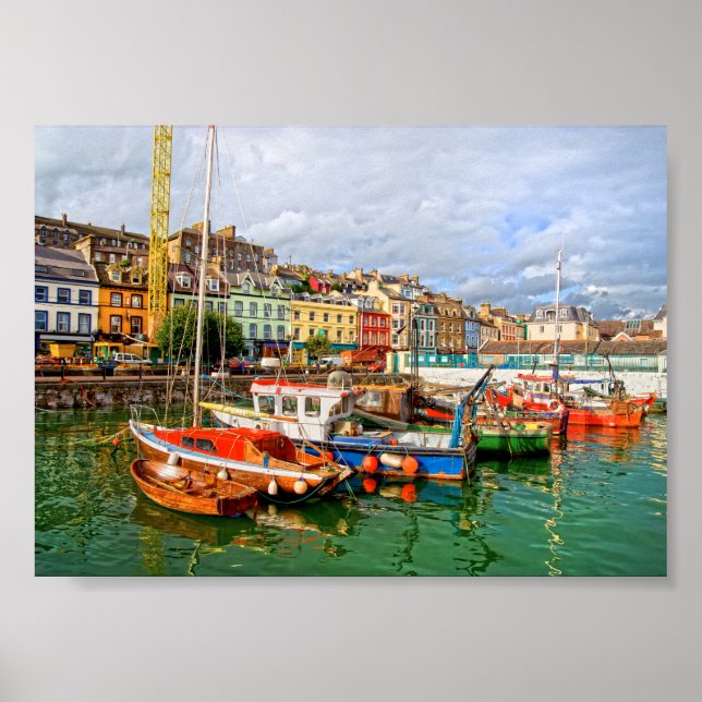 Fishing Boats - Cobh Town, Ireland Poster (Vorne)