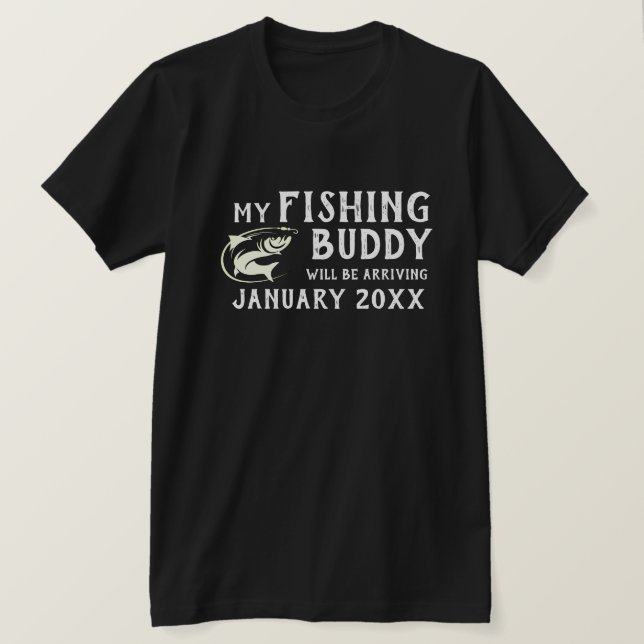 "Fishing Buddy" Baby Announction T - Shirt (Design vorne)
