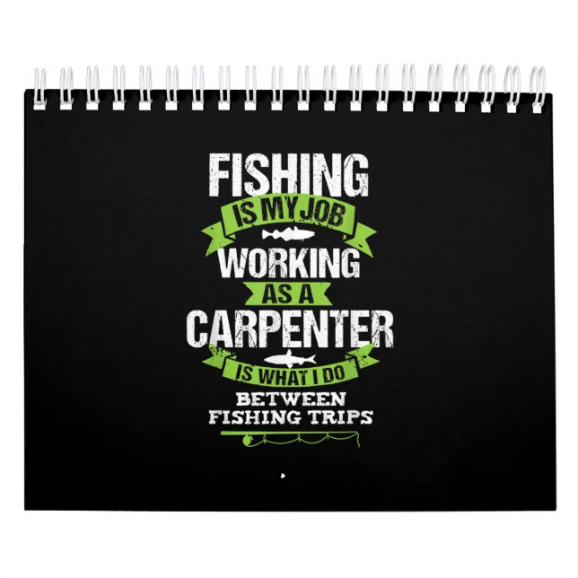 Fishing Carpenter Funny Gift Carpentry Worker Kalender (Titelbild)